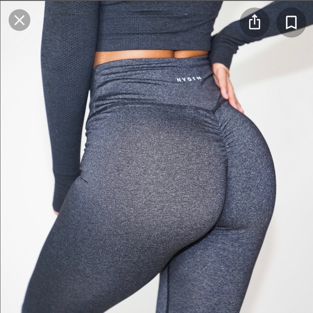NVGTN Black Speckled Scrunch Leggings-S